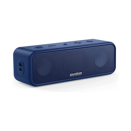 Soundcore 3 Bluetooth Speaker with Stereo Sound, Pure Titanium Diaphragm Drivers, Partycast Technology, Bassup, 24H Playtime